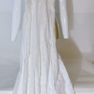 Anthropologie Ivory Strapped Jumper